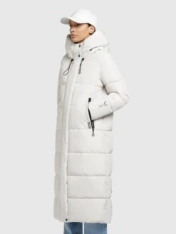 Khujo Manteaux De Mi-saison Manteau Mi-saison Soulani Femme Blanc Cassé -Khujo 01aaaa1266aeedcc4956d815b587c3d0