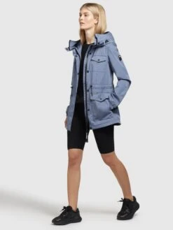 Khujo Parkas Parka Mi-saison ELST Femme Bleu -Khujo 01e3380b3f7cad9e1c3b7ff3c322a507