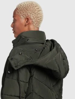 Khujo Manteaux Courts Manteau D’hiver Cups Femme Vert Foncé -Khujo 0741b8717f0c5568c380d1b09ccbdf2f