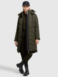 Khujo Manteaux Dhiver Manteau D’hiver Huba Femme Vert Foncé -Khujo 09c4419023d3e0a5a4c134b88459244d