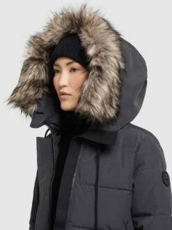 Khujo Manteaux Dhiver Manteau D’hiver LOLL Femme Anthracite -Khujo 1437b11993a88699fe760d10bbd6b99a