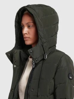 Khujo Manteaux Courts Manteau D’hiver Cups Femme Vert Foncé -Khujo 1445bab07def79a4638247c1d4856f73