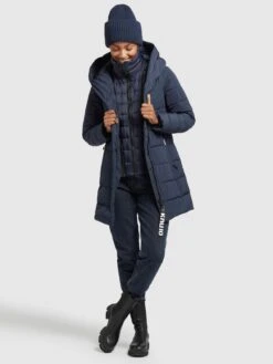 Khujo Manteaux Courts Manteau D’hiver Floyt Femme Bleu Foncé -Khujo 18d710e4022f416acb00d8e5041f06b8