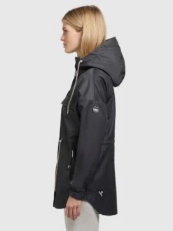 Khujo Vestes De Mi-saison Veste Mi-saison PRAYATA Femme Gris Foncé -Khujo 1952723f4a794ab4a0f18afdd25975d5