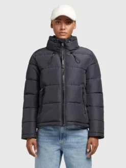 Khujo Vestes Dhiver Veste D’hiver Tuba 3 Femme Bleu Fumé -Khujo 25aec7368e5d9ebdab478410c578e586