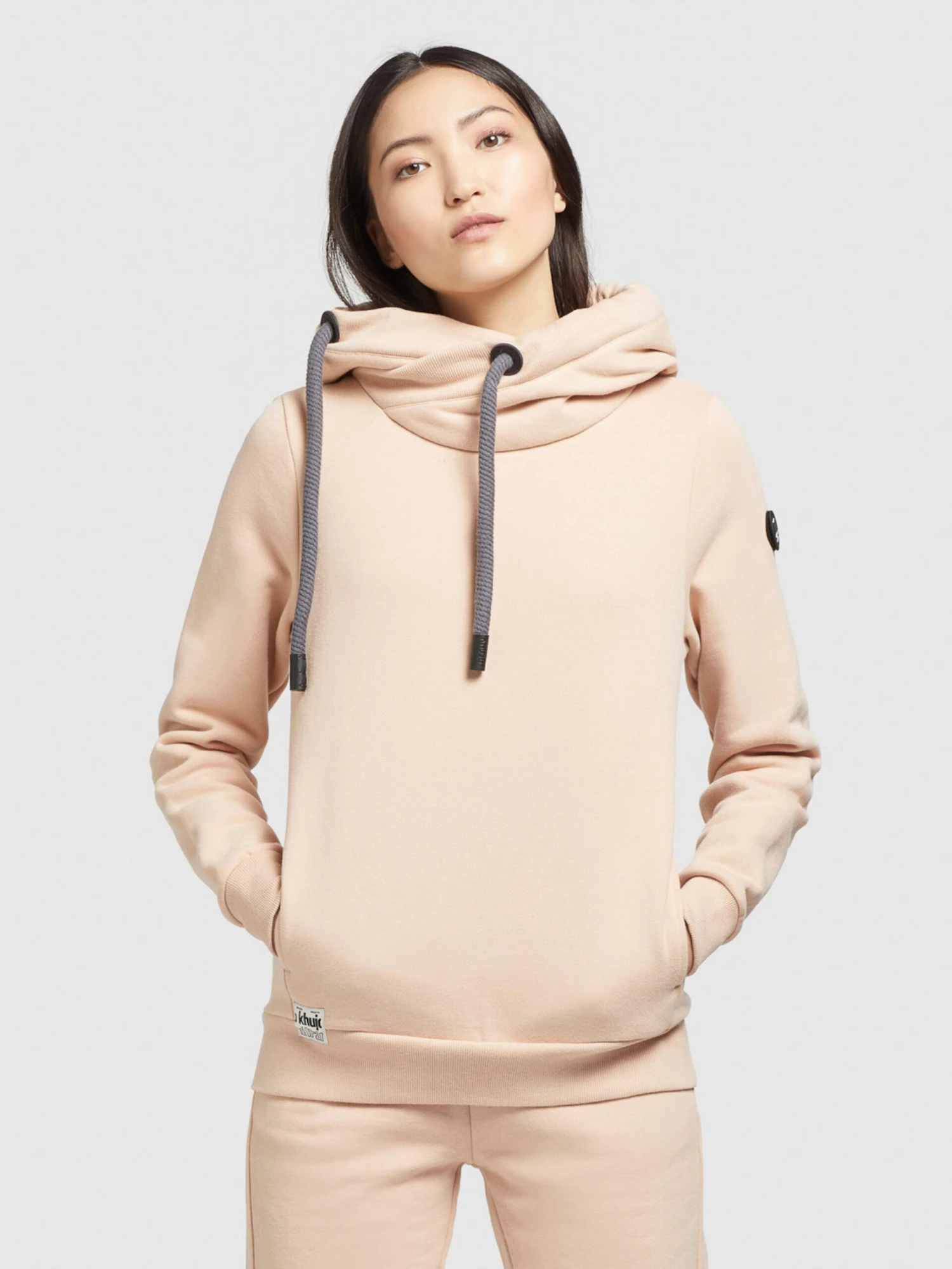 Khujo Sweats à Capuche Sweat-shirt Karima Femme Abricot 3 Khujo Sweats à Capuche Sweat-shirt Karima Femme Abricot – Image 2