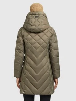 Khujo Manteaux De Mi-saison Manteau Mi-saison Aneth Femme Kaki -Khujo 2fe3511dafd1bf5fe198a029693261e7