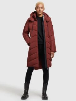 Khujo Manteaux Dhiver Manteau D’hiver Huba Femme Rouge Carmin -Khujo 3d3cee5a91c6953ebea34c9eacdb8718