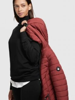 Khujo Manteaux Dhiver Manteau D’hiver Nita Femme Rouge Foncé -Khujo 41d2ea52e63225d7ad0174809f6db257