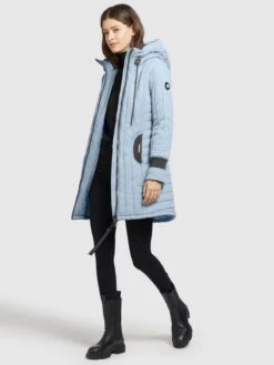 Khujo Manteaux De Mi-saison Manteau Mi-saison Jerry Femme Bleu Clair -Khujo 4369596fca2b95c10ccc35629309482d