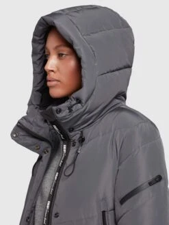 Khujo Manteaux De Mi-saison Manteau Mi-saison Femme Gris Basalte -Khujo 4457cbcd78b313f7d9ee47f9d8458f98