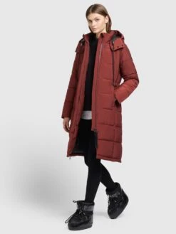 Khujo Manteaux Dhiver Manteau D’hiver Cliv Femme Rouge Rouille -Khujo 4a1676e97aa6a00fd420b21a53b8b255