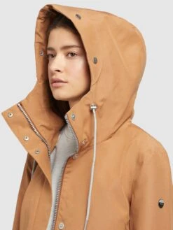 Khujo Manteaux De Mi-saison Manteau Mi-saison Artisa Femme Beige -Khujo 4e7155ff31a838f102ce1abe00c7c34f