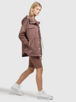 Khujo Vestes De Mi-saison Veste Mi-saison PRAYATA Femme Marron -Khujo 54793b633b88020bbb0217d764e470c2