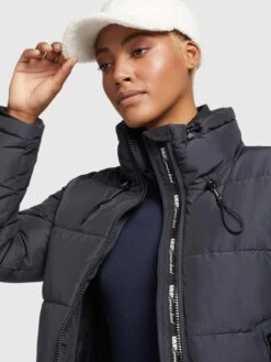 Khujo Vestes Dhiver Veste D’hiver Tuba 3 Femme Bleu Fumé -Khujo 5865cb009f81a668e0d98ad0ccb9d914