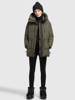 Khujo Vestes Dhiver Veste D’hiver Leviani Femme Vert Foncé -Khujo 598c657f896ca3d3011c1d1cee896255