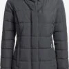 Khujo Manteaux Courts Manteau D’hiver Floyt Femme Gris Foncé