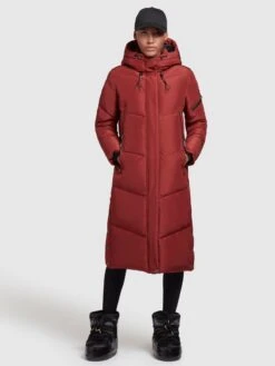 Khujo Manteaux De Mi-saison Manteau Mi-saison Femme Rouge Foncé -Khujo 5e1bfbe11b6b43ccb07adbd765037978