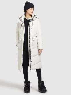 Khujo Manteaux Dhiver Manteau D’hiver Elvita Femme Blanc Cassé -Khujo 5fdb9e3bc649f824c6629c3363be0b8b