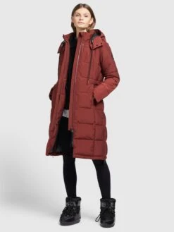 Khujo Manteaux Dhiver Manteau D’hiver Cliv Femme Rouge Rouille -Khujo 65cbdf6eb4bc6173dd43efe12424cd16