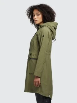 Khujo Parkas Parka Mi-saison Femme Olive -Khujo 69fe582c21e6445466567f2c00d291f8