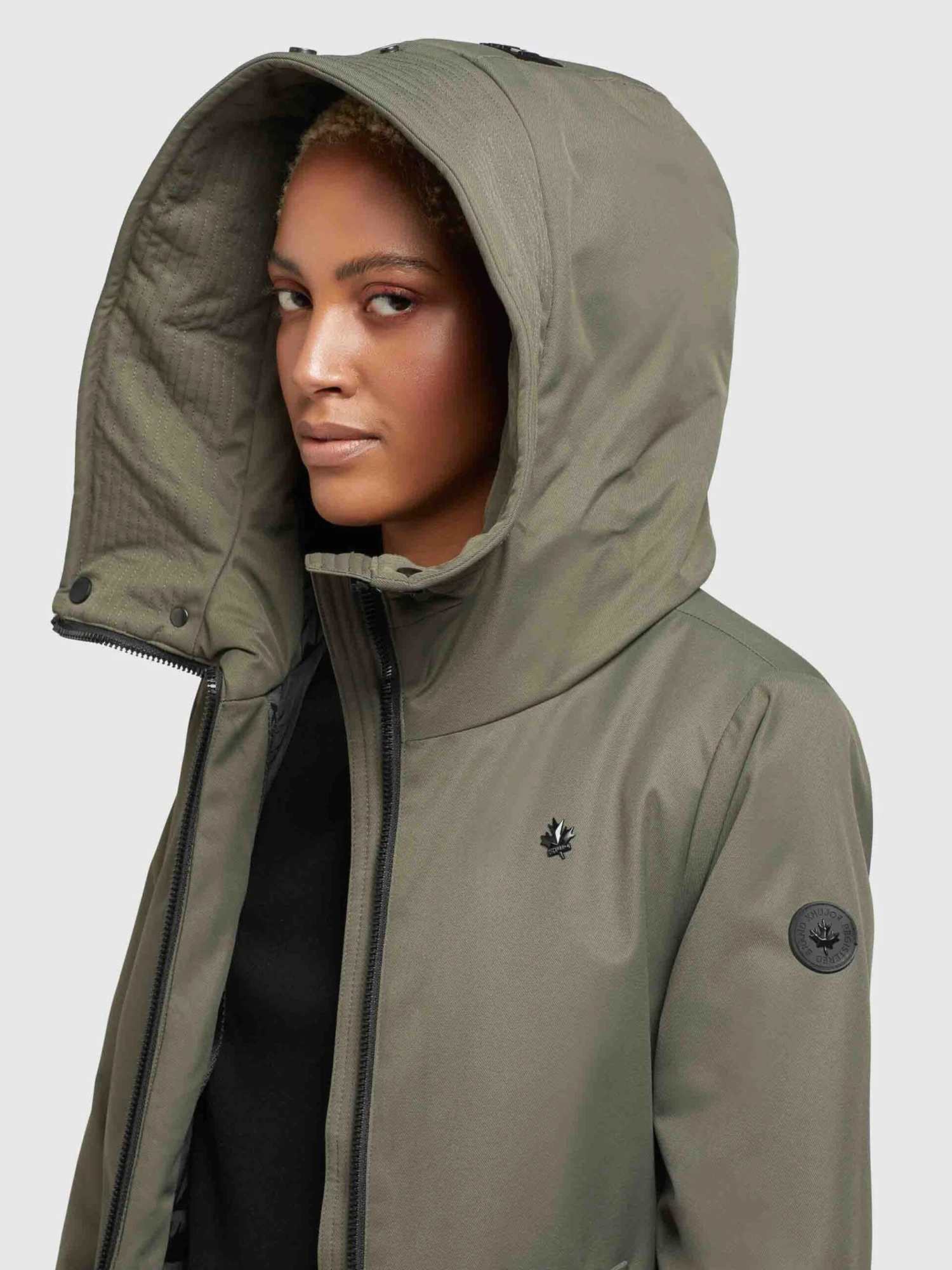 Khujo Manteaux De Mi-saison Manteau Mi-saison LISAD Femme Kaki 9 Khujo Manteaux De Mi-saison Manteau Mi-saison LISAD Femme Kaki – Image 7