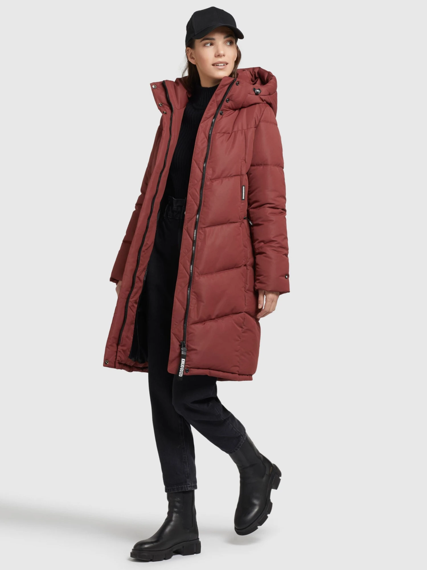 Khujo Manteaux Dhiver Manteau D’hiver Limetta Femme Rouge Rouille 4 Khujo Manteaux Dhiver Manteau D’hiver Limetta Femme Rouge Rouille – Image 2