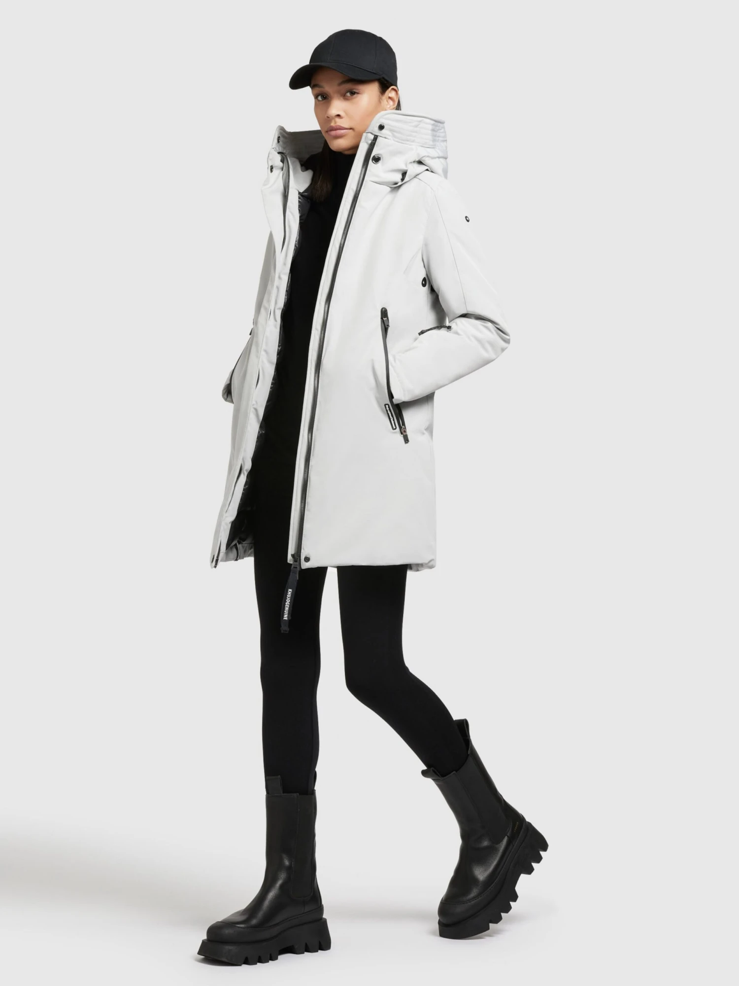 Khujo Vestes Dhiver Veste D’hiver Viona 3 Femme Gris Clair 5 Khujo Vestes Dhiver Veste D’hiver Viona 3 Femme Gris Clair – Image 3