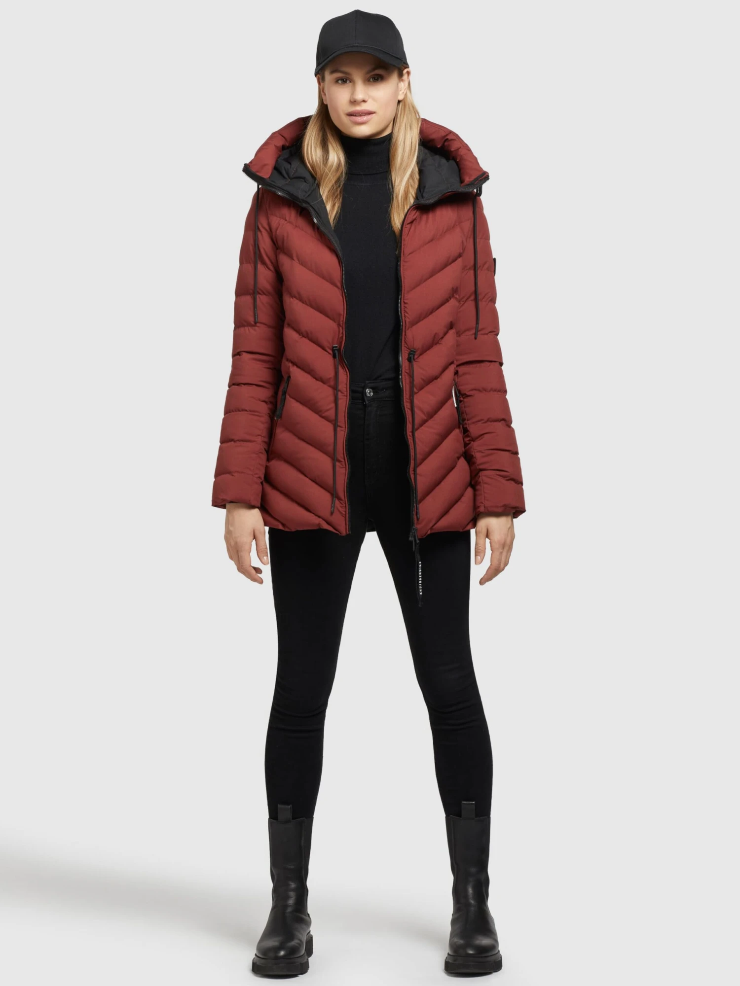 Khujo Vestes De Mi-saison Veste Mi-saison Noomi Femme Rouge Rouille 8 Khujo Vestes De Mi-saison Veste Mi-saison Noomi Femme Rouge Rouille – Image 6