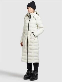 Khujo Manteaux Dhiver Manteau D’hiver OLALLA MATT Femme Blanc Cassé -Khujo 7bf02f4131c36ffea73684ce41092b7f