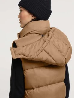 Khujo Vestes Sans Manches Gilet Eden Femme Noisette -Khujo 800065465832a66f8141de81cfd3453a