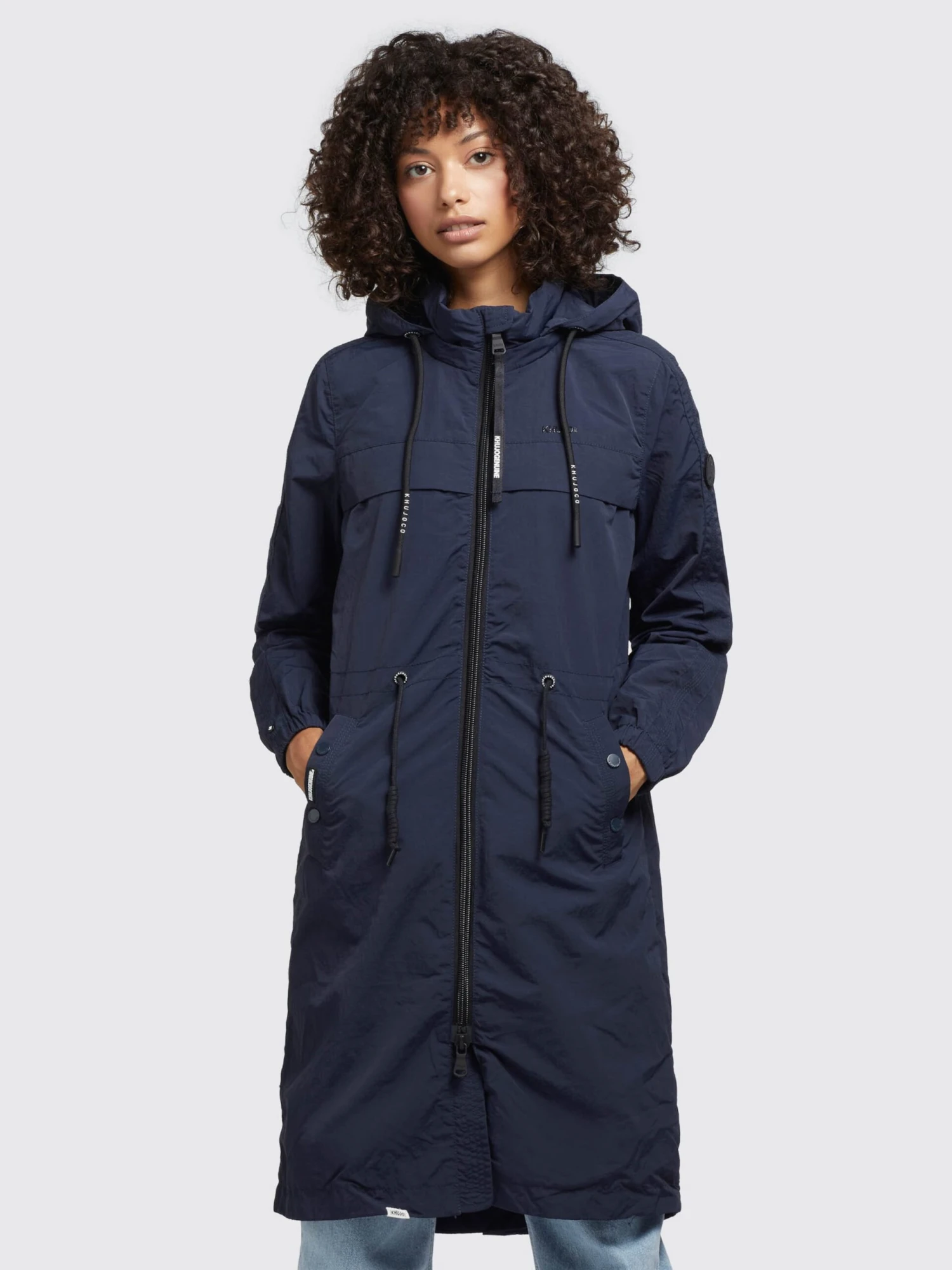 Khujo Manteaux De Mi-saison Manteau Mi-saison Voya3 Femme Bleu Foncé 4 Khujo Manteaux De Mi-saison Manteau Mi-saison Voya3 Femme Bleu Foncé – Image 2