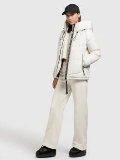 Khujo Vestes Dhiver Veste D’hiver Esila 3 Femme Blanc Naturel -Khujo 89a2aaa9a21f94a75db9525aab5537c7