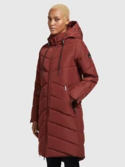 Khujo Manteaux Dhiver Manteau D’hiver Huba Femme Rouge Carmin -Khujo 9283d61feabeea11b38094f20b28b505