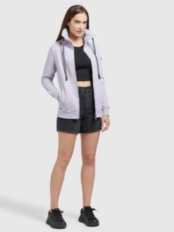 Khujo Sweats Zippés Veste De Survêtement Totsta Femme Lavande -Khujo 97cb1274c5d7612cf35cf2fdb673e760