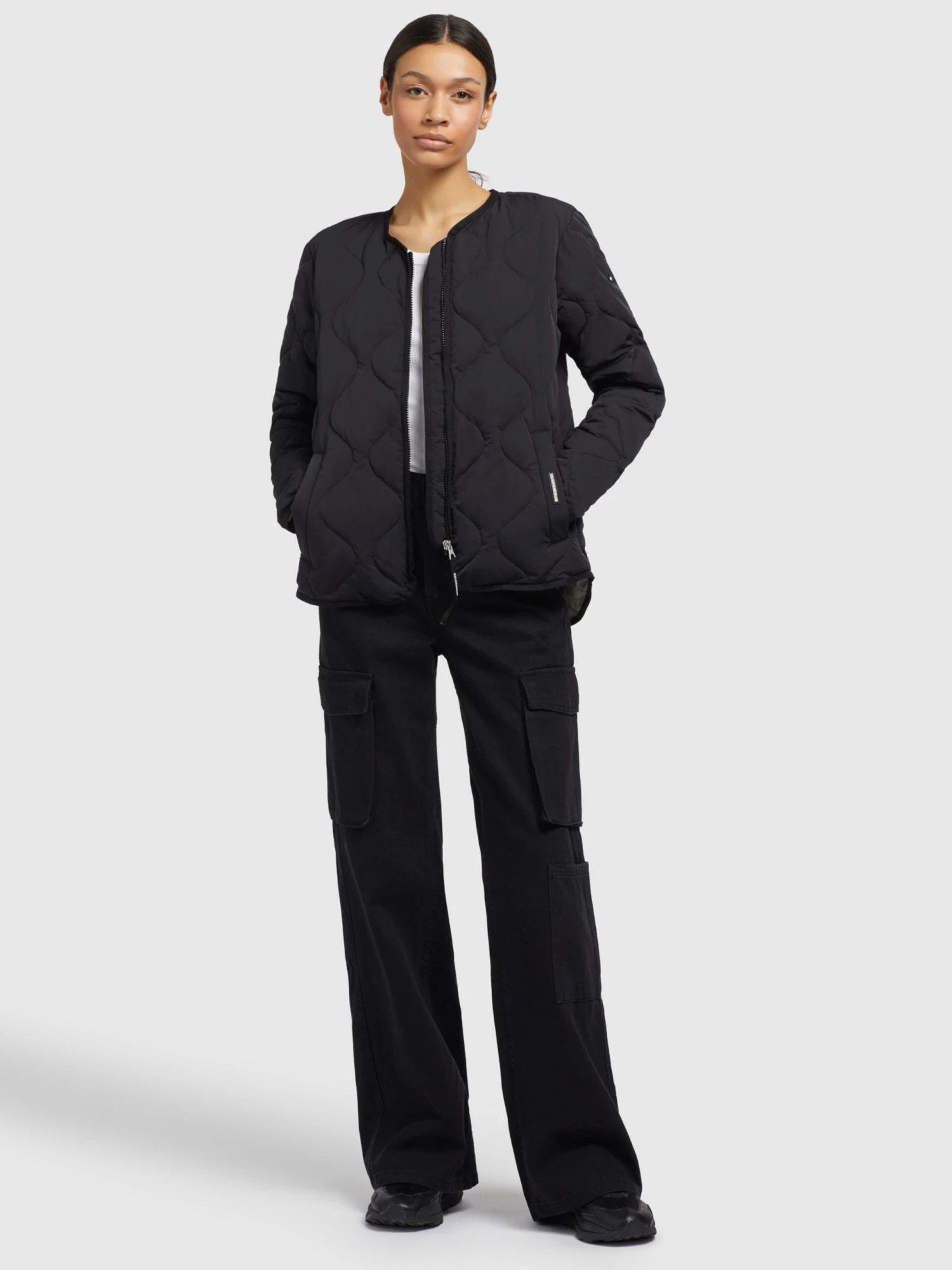 Khujo Vestes De Mi-saison Veste Mi-saison ALMA Femme Noir 8 Khujo Vestes De Mi-saison Veste Mi-saison ALMA Femme Noir – Image 6