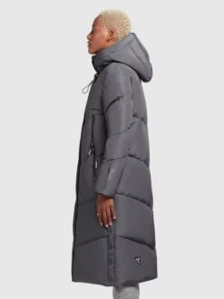 Khujo Manteaux De Mi-saison Manteau Mi-saison Femme Gris Basalte -Khujo 9aa9eb17390c265b3a2d42b195d19d32