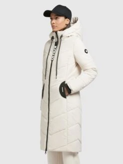 Khujo Manteaux Dhiver Manteau D’hiver Aribay 3 Femme Blanc Cassé -Khujo 9f106ca338701f04084504a882d8e428