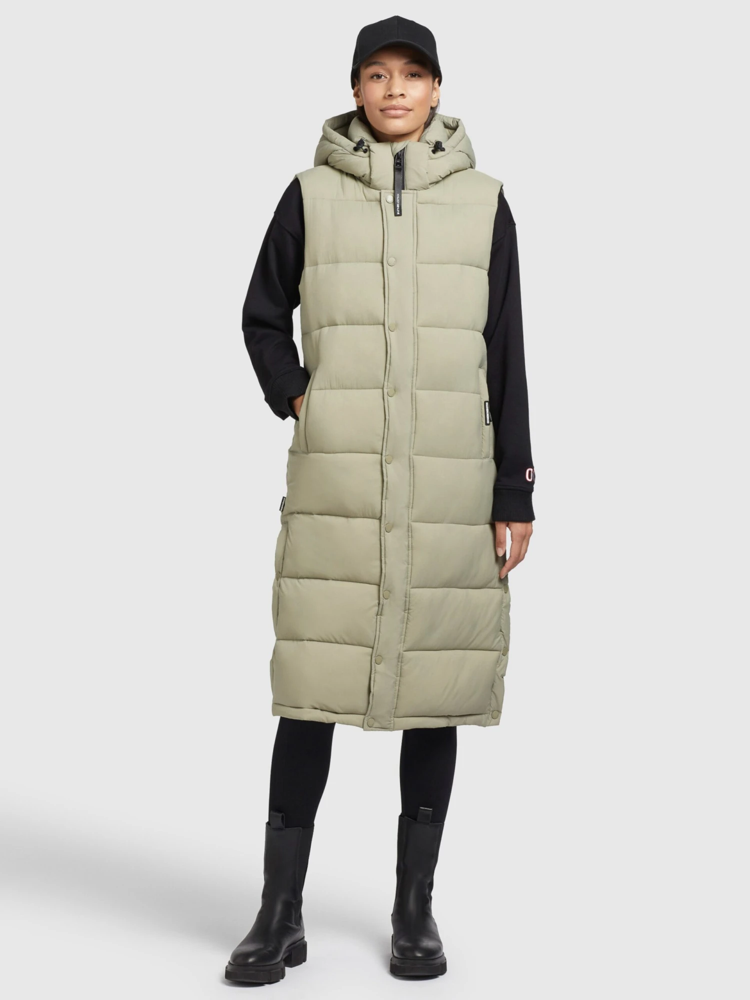 Khujo Vestes Sans Manches Gilet Magneta Femme Vert Pastel 5 Khujo Vestes Sans Manches Gilet Magneta Femme Vert Pastel – Image 3