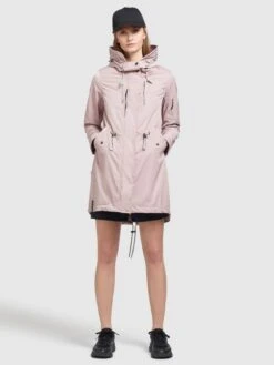 Khujo Parkas Parka Mi-saison DAYES Femme Rose -Khujo a44beb1b59b255a3aa4014d36174a5df