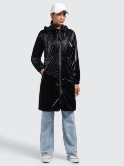 Khujo Manteaux De Mi-saison Manteau Mi-saison Marthe Femme Noir -Khujo a67dbcc1fea4b151b23a8bcae6c18175