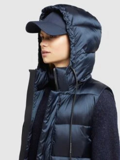 Khujo Vestes Sans Manches Gilet Tourin Femme Bleu Marine -Khujo ae7e64c7fbe4d53561c288f409923d8d