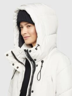 Khujo Manteaux Dhiver Manteau D’hiver Elvita Femme Blanc Cassé -Khujo b191c5ddcd3cf0594cbd83cde60ec873