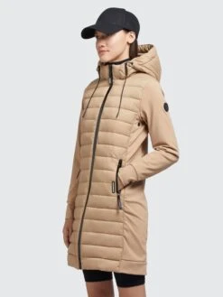 Khujo Manteaux Dhiver Manteau D’hiver RUTH MATT Femme Beige -Khujo b63b21504e4303accc2e10810a2c07bf