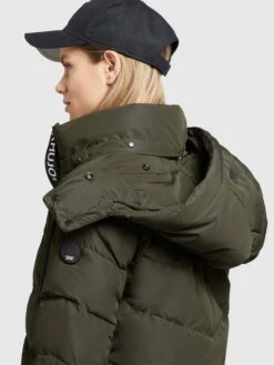 Khujo Manteaux Dhiver Manteau D’hiver Huba Femme Vert Foncé -Khujo b6b3201a63a93cafaeba05d56b966e9a