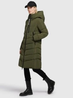 Khujo Manteaux De Mi-saison Manteau Mi-saison Klayd Femme Olive -Khujo b7833fd5f4384a4a01b8e6a179d3b214