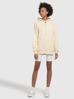 Khujo Sweats à Capuche Sweat-shirt Odette Femme Jaune Clair -Khujo c52703d564ff1486cf6acb34d6692632