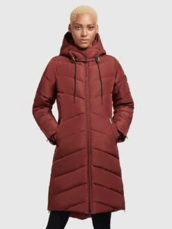 Khujo Manteaux Dhiver Manteau D’hiver Huba Femme Rouge Carmin -Khujo cc3975bdb430676a13ab9c6728d6271c