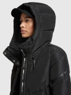 Khujo Manteaux De Mi-saison Manteau Mi-saison Sonje3 Femme Noir -Khujo cff63de1cc9c48bf4a82e27610aaf5e1