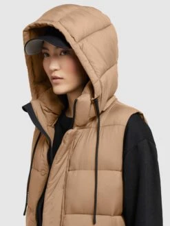 Khujo Vestes Sans Manches Gilet Tourin Femme Noisette -Khujo d10831c152fc9ac04afa9d08fa7793d8